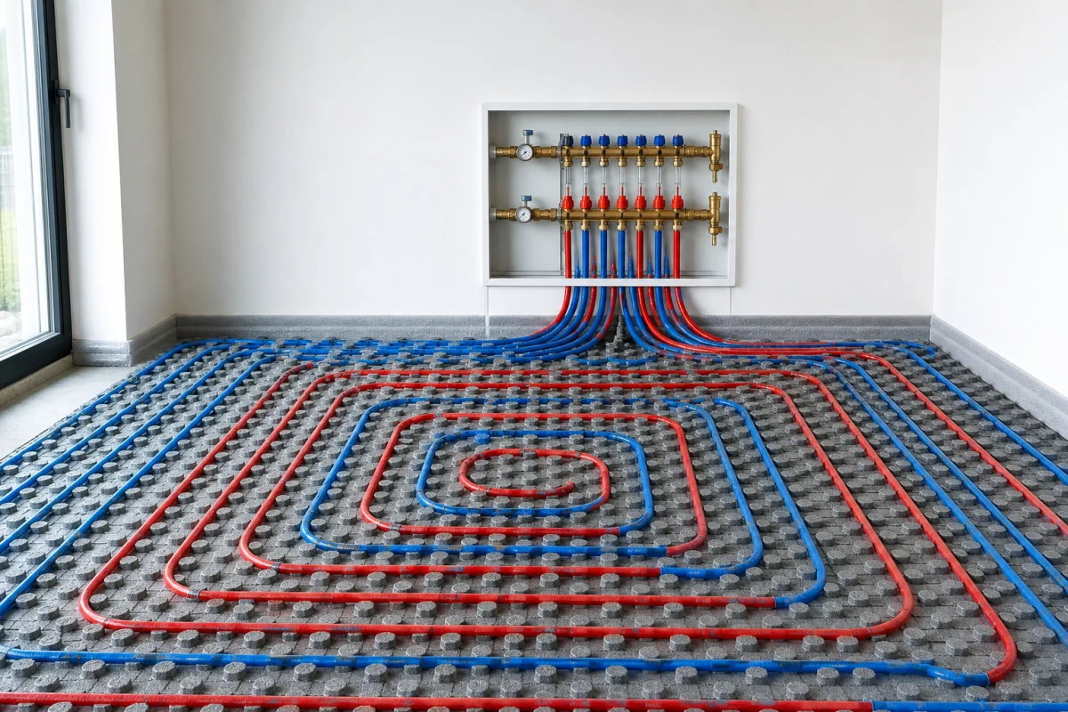 plancher chauffant schéma