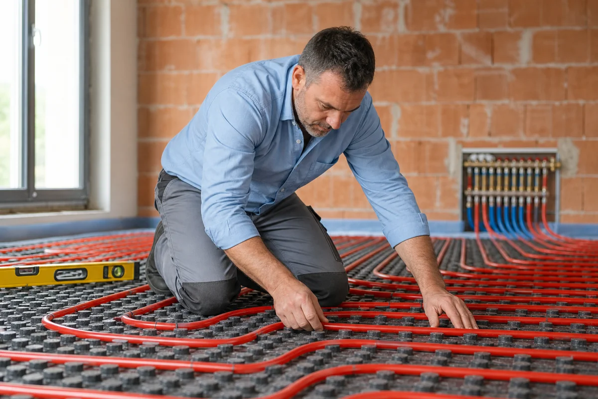 plancher chauffant schéma
