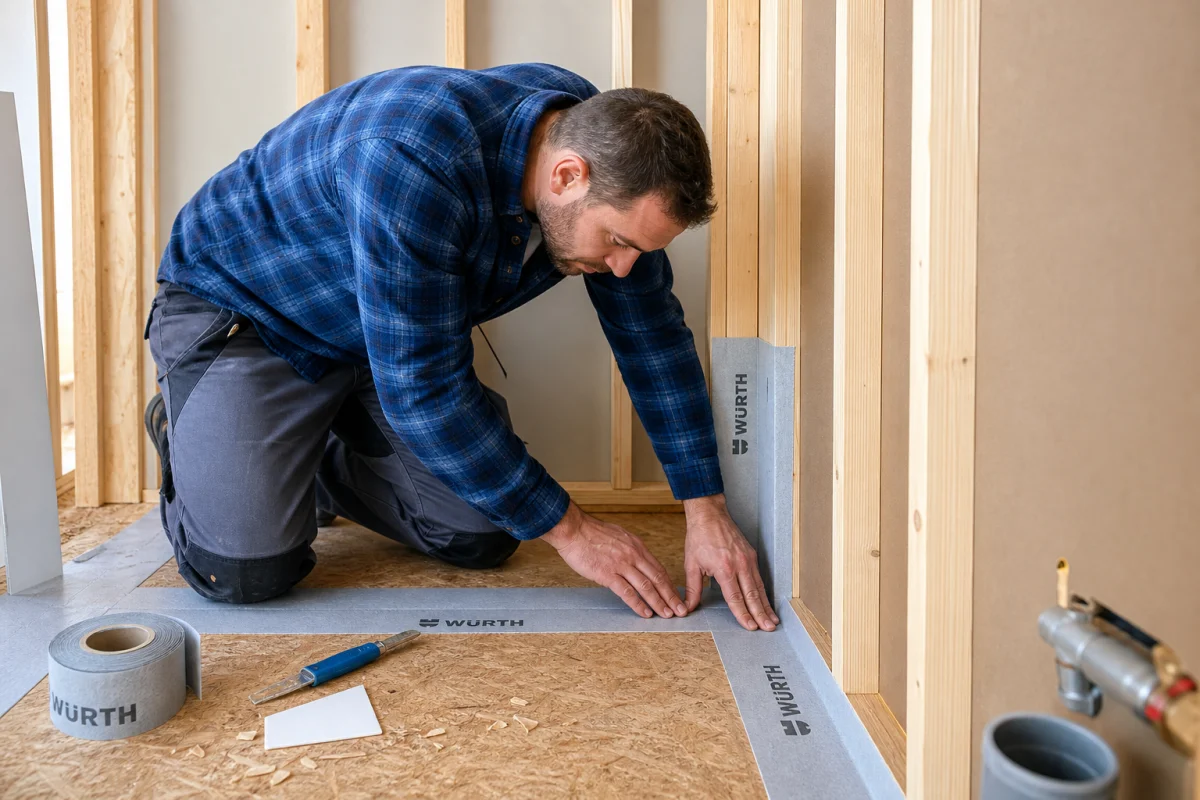 étanchéité salle de bain sur plancher bois