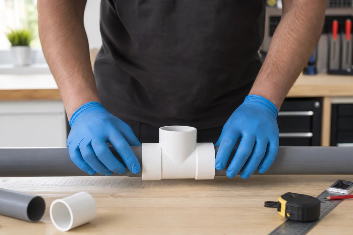 comment insérer un t sur un tube pvc déjà en place