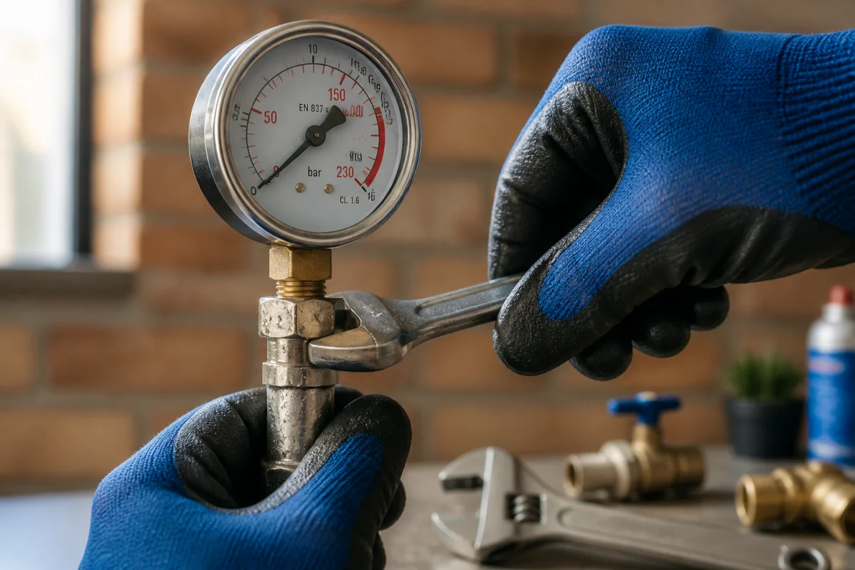 installer un manometre de pression d'eau