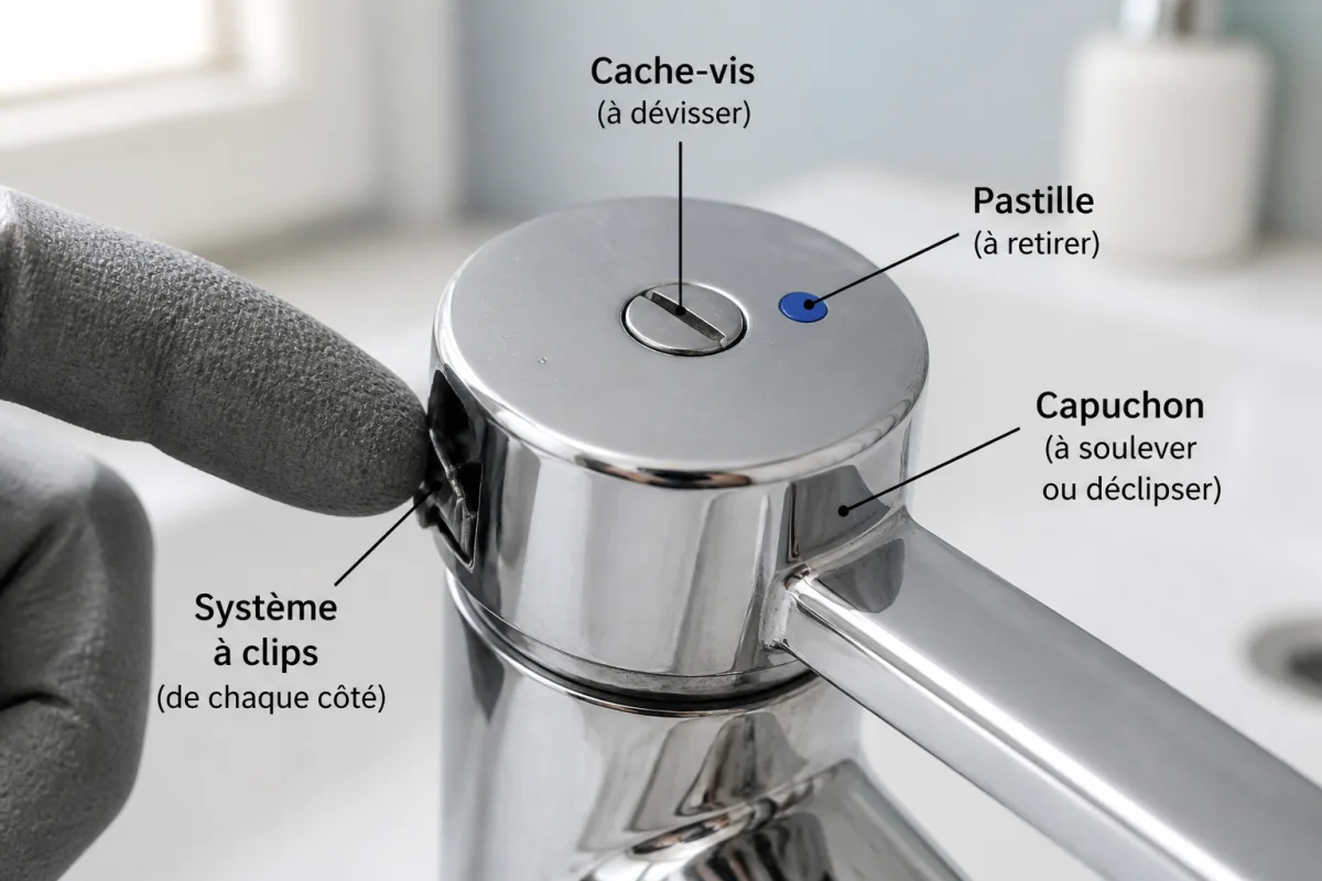 demontage tete de robinet sans vis